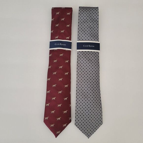 Club Room Men's Classic Ties - 2 Pack - Picture 1 of 4